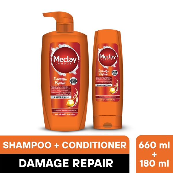 Meclay London Damage Repair Shampoo 660ML + Conditioner 180ML Set
