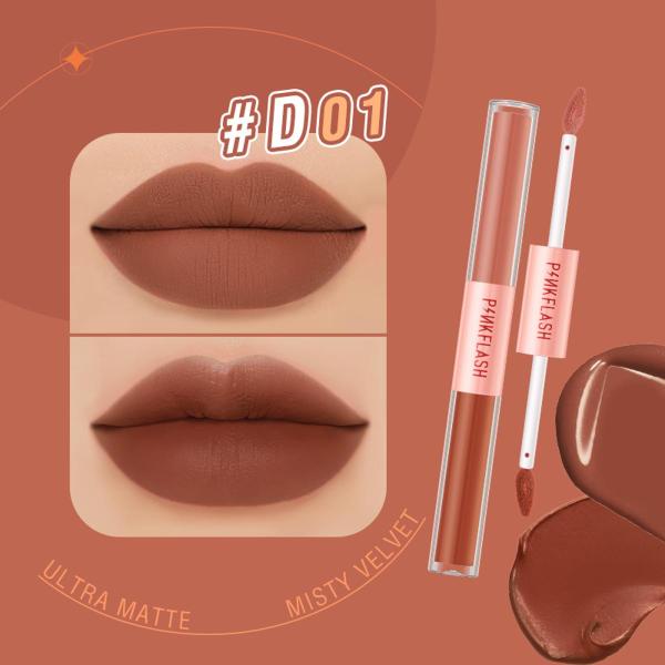PinkFlash Duo 2-in-1 Liquid Matte Lipstick with Misty Effect PF-L13