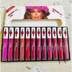 Nude Matte Lip Gloss Pack of 12 - Long-Lasting Waterproof Liquid Lipsticks