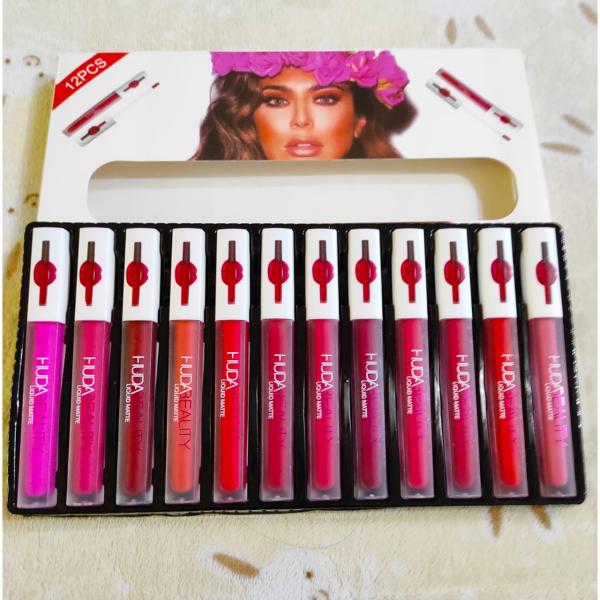 Nude Matte Lip Gloss Pack of 12 - Long-Lasting Waterproof Liquid Lipsticks