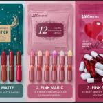 Mini Beauty Pods with 12 Shades in One Pouch - Thermochromic, Moisturizing Lip Tint Capsules with Starry Packaging