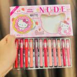Lipgloss Lipstick Set 6/12 Shades Matte Dark Nude Colors Long-Lasting Lipsticks