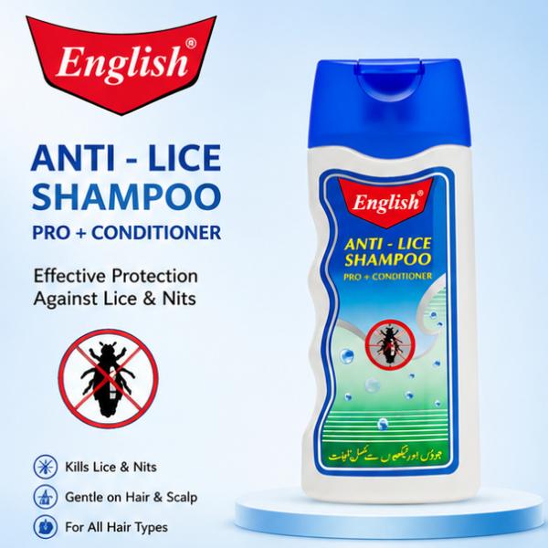 English Anti-Lice Shampoo Large 100ml Lice & Nit Removal Shampoo