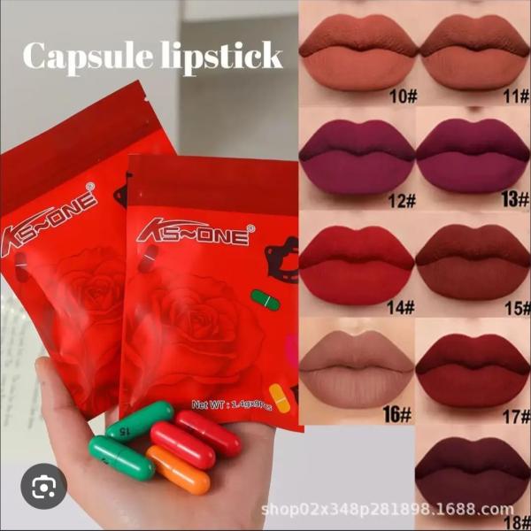Mini Beauty Pods with 12 Shades in One Pouch - Thermochromic, Moisturizing Lip Tint Capsules with Starry Packaging