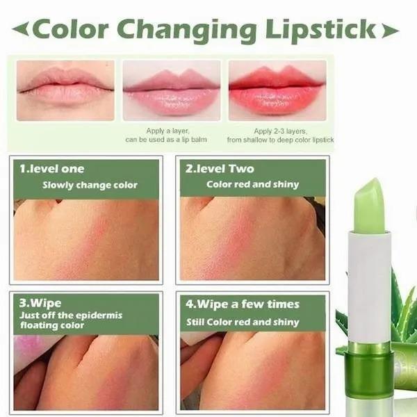 Cosmet Corner Aloe Vera Soothing Lipstick with Color Changing Pink Balm