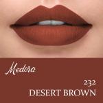 Medora Lipstick Shade 232 Desert Brown - Creamy Rich Color, Long-Lasting Wear