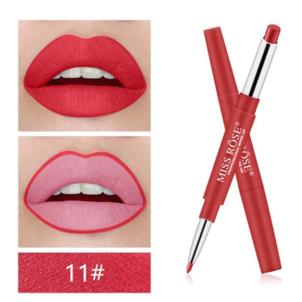 MISS ROSE 2-in-1 Lip Liner and Lipstick - Waterproof, High Pigment