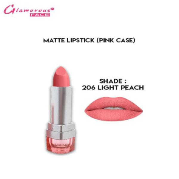 Glamorous Face Matte Lipstick Shade 206 Light Peach with Vitamin E & Aloe Vera Extracts