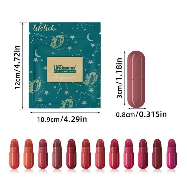 Mini Matte Lipstick Set - Portable Capsules with Vibrant Long-Lasting Colors