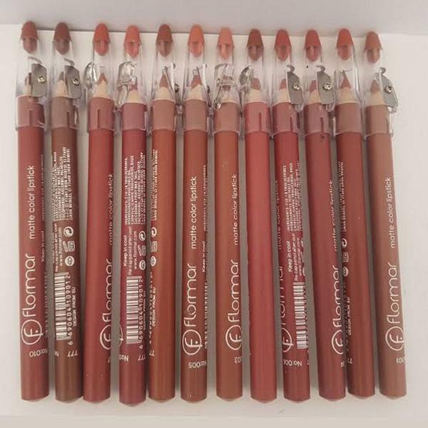 Lip Liner Pencil Sets in Nude and Dark Matte Shades - Packs of 2, 3, 6, or 12, Waterproof