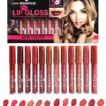 Nude Matte Lip Gloss Pack of 12 - Long-Lasting Waterproof Liquid Lipsticks