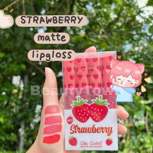 Color Castile Matte Lip Gloss 4-Pack - Long-Lasting, Waterproof, Smudge-Proof