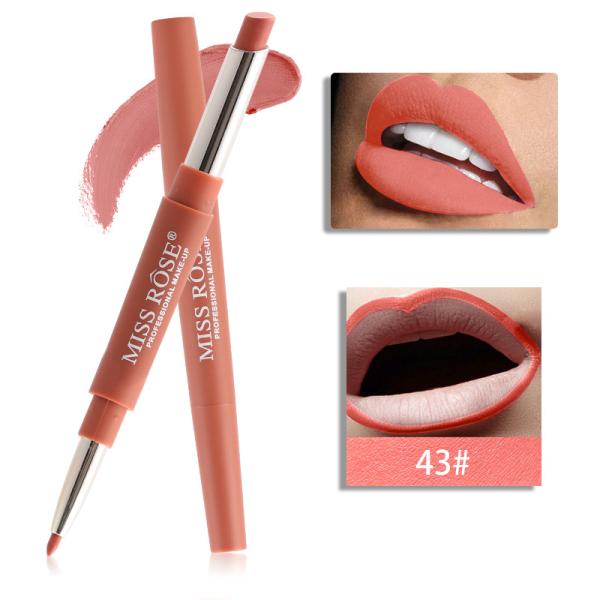 MISS ROSE 2-in-1 Lip Liner and Lipstick - Waterproof, High Pigment