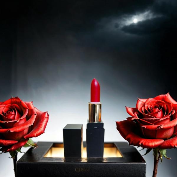 Hot Red Lipstick with Rich Pigment and Matte Finish