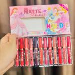 Lipgloss Lipstick Set 6/12 Shades Matte Dark Nude Colors Long-Lasting Lipsticks