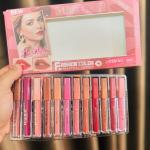Lipgloss Lipstick Set 6/12 Shades Matte Dark Nude Colors Long-Lasting Lipsticks