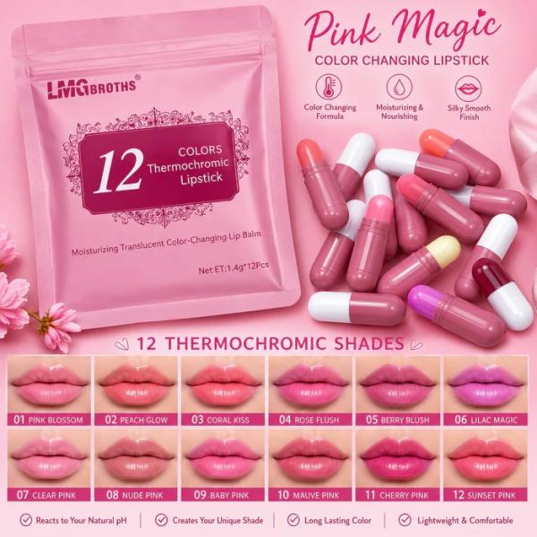 Mini Matte Velvet Lipstick Set - 12 or 18 Pieces, Waterproof and Long-Lasting Candy Collection