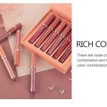 Handaiyan 6-Piece Lip Gloss Set - Velvet Moisturizing Waterproof Matte Lipstick Kit with Non-Stick Formula