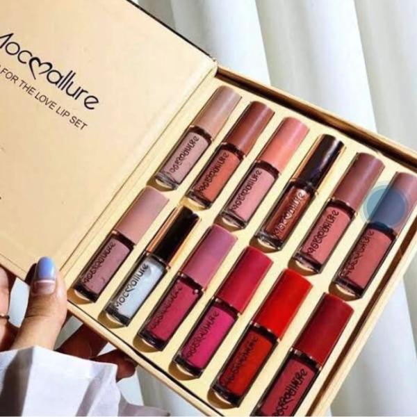 Mocallure Lip Gloss Kit – Pack of 12 Moisturizing Matte Liquid Lipsticks 2.5ml