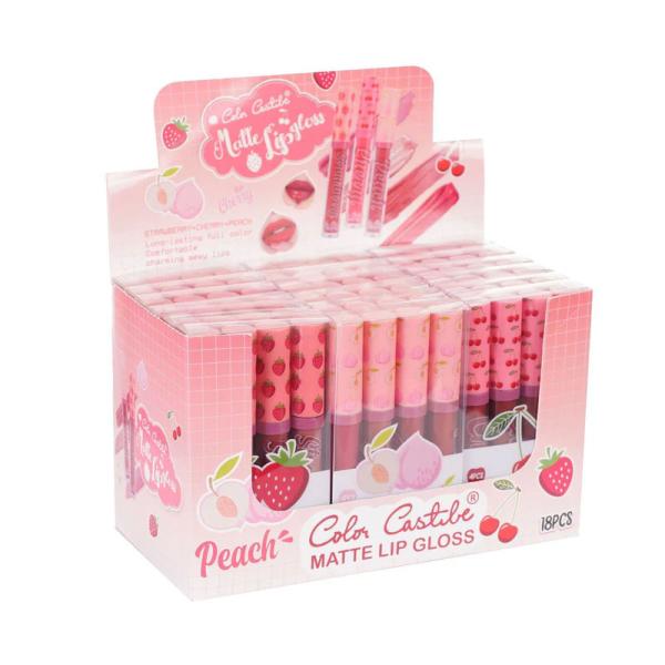 Color Castile Matte Lip Gloss 4-Pack - Long-Lasting, Waterproof, Smudge-Proof