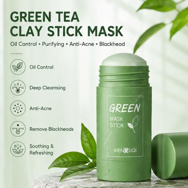 Green Tea Clay Stick Mask Oil Control Purifying Pore Cleansing