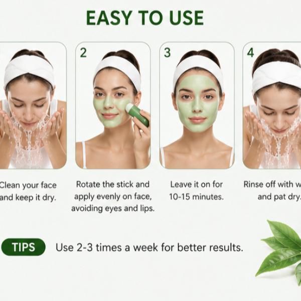 Imeago Creation Green Tea Clay Mask Stick 40g Oil Control Purifying