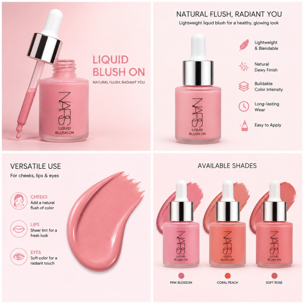 Liquid Highlight Blush ON – Radiant Glow Liquid Blush & Highlighter