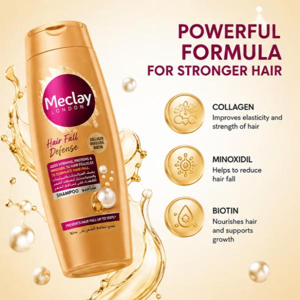 Meclay London Hair Fall Defense Shampoo 175ml Anti Hair Fall