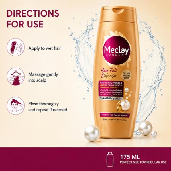 Meclay London Hair Fall Defense Shampoo 175ml Anti Hair Fall