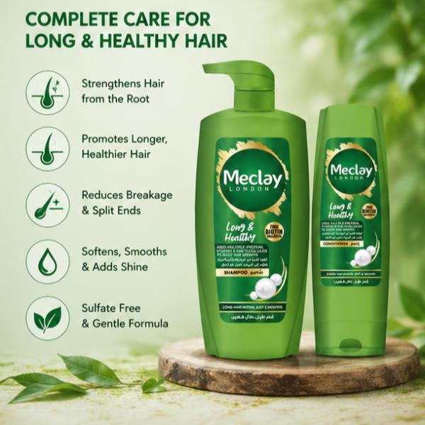 Meclay London Long & Healthy Shampoo 660ml + Conditioner 180ml