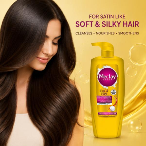 Meclay London Soft & Silky Shampoo 660ml – 10 Nourishing Oils