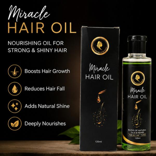 Miracle Hair Oil Organic Hair Food Oil for Hair Care & Nourishment