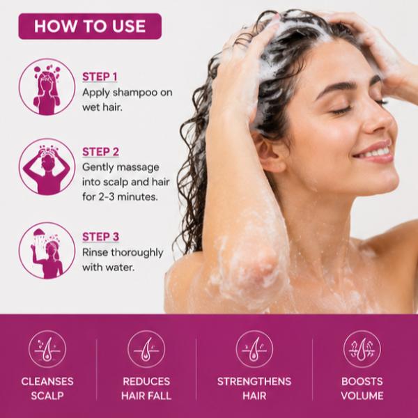 Olim Naturals Onion + Biotin Shampoo 200ml Hair Fall Care