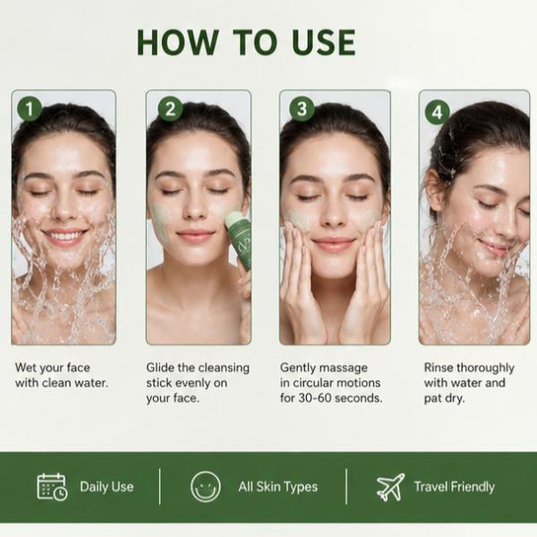 Original Green Mask Stick 40g Green Tea Deep Cleansing Clay Mask