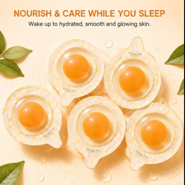 Pack of 5 Egg Collagen Sleeping Masks Moisturizing Repairing Night Mask