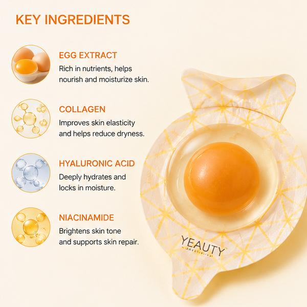 Pack of 5 Egg Collagen Sleeping Masks Moisturizing Repairing Night Mask