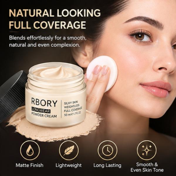 RBORY Longwear Powder Cream Flawless Finish All Day Makeup