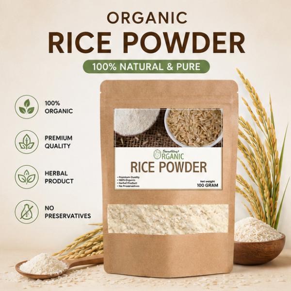 Rice Powder for Skin 100g Natural Exfoliator Brightening Face Body Scrub