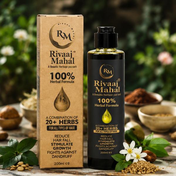 Rivaaj Mahal Hair Oil 200ml Herbal Blend for Strong Shiny Healthy Hair