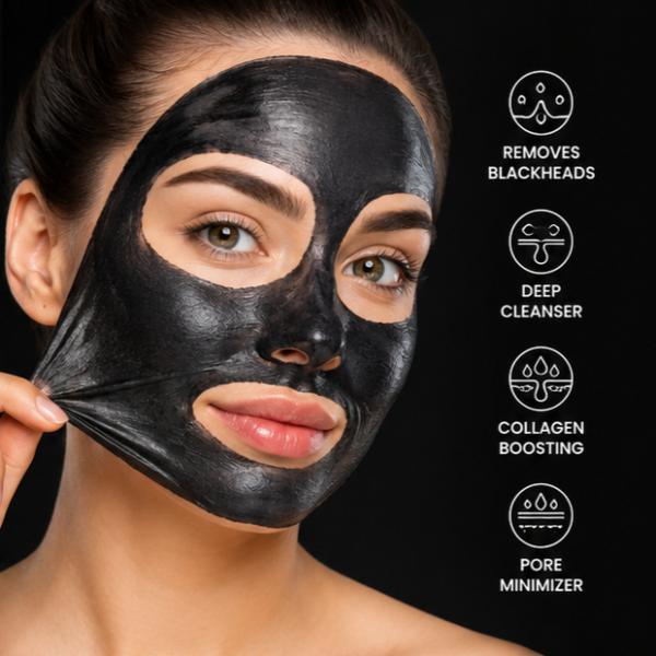 Rivaj UK Black Peel Off Mask 100ml Charcoal Deep Cleansing
