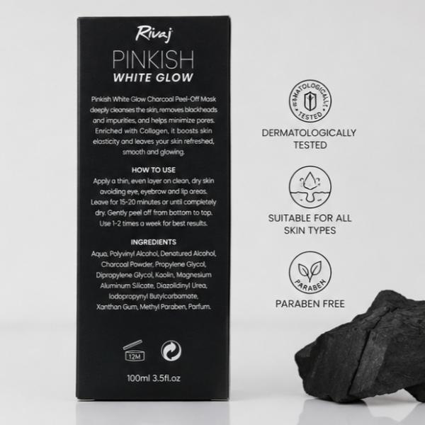 Rivaj UK Black Peel Off Mask 100ml Charcoal Deep Cleansing