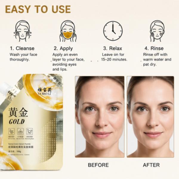 SADOER Venom Gold Retinol Peptide Facial Mask 100g Moisturizing