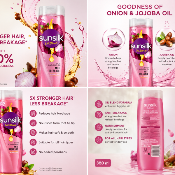 Sunsilk Onion & Jojoba Oil Shampoo 380ml