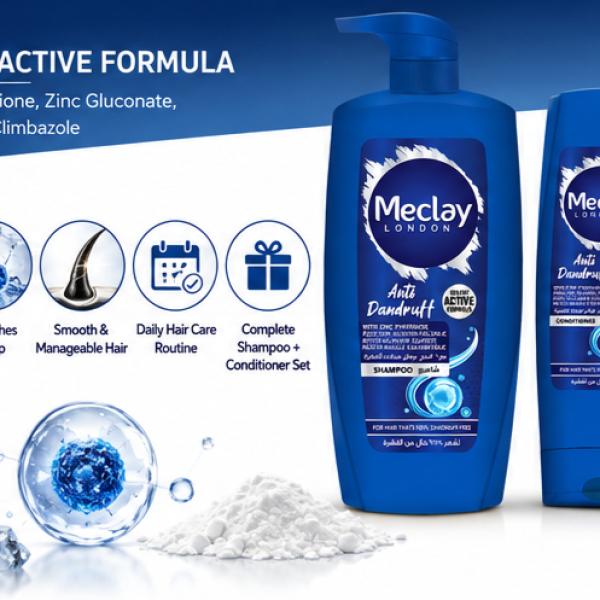 Meclay London Anti Dandruff Shampoo 660ML + Conditioner 180ML
