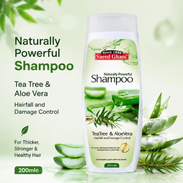 Saeed Ghani Tea Tree & Aloe Vera Shampoo 200ML – Scalp Care