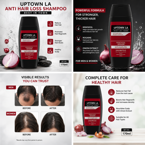 Uptown LA Anti Hair Loss & Regrowth Shampoo Best in Town 170ml