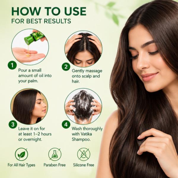 Vatika Cactus Hair Oil 200ml | Anti-Breakage Nourishing Hair Oil