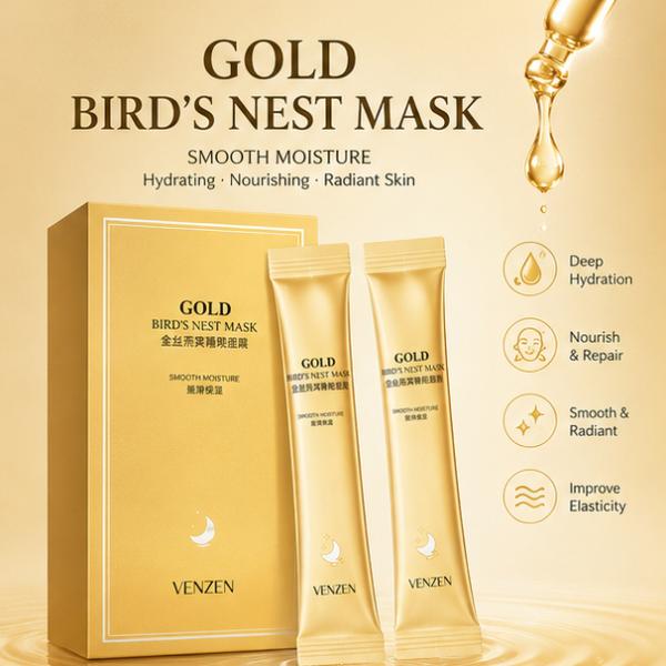 VENZEN Gold Bird's Nest Sleeping Mask 4ml x 20 Hydrating Nourishing