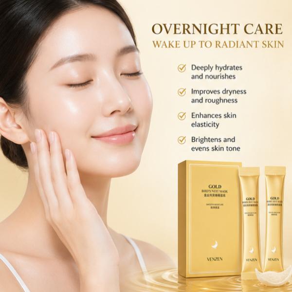 VENZEN Gold Bird's Nest Sleeping Mask 4ml x 20 Hydrating Nourishing